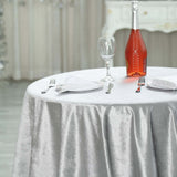 72x72Inch Silver Premium Velvet Table Overlay, Square Tablecloth Topper