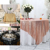 90" x 90" Silver Premium Sequin Square Overlay