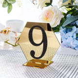 4inch Black Decorative Rhinestone Number Stickers DIY Crafts - 9