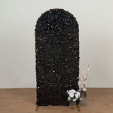 5ft Sparkly Black Double Sided Big Payette Sequin Chiara Backdrop Stand Cover For Fitted Round Top