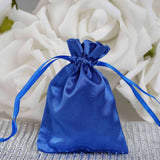 12 Pack | 3inches Royal Blue Satin Drawstring Wedding Party Favor Gift Bags