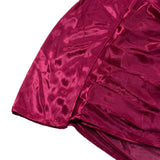 10ftx10ft Burgundy Double Drape Pleated Satin Event Curtain Drapes, Glossy Photo Backdrop Event