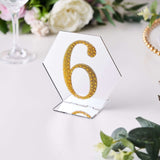 4inch Gold Decorative Rhinestone Number Stickers DIY Crafts - 6