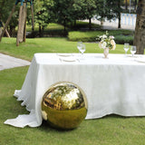 20inch Gold Stainless Steel Shiny Mirror Gazing Ball, Reflective Hollow Garden Globe Sphere