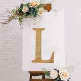 8inch Gold Decorative Rhinestone Alphabet Letter Stickers DIY Crafts - L