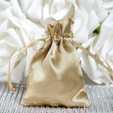 12 Pack | 3inch Champagne Satin Drawstring Wedding Party Favor Gift Bags