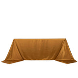 90x156inch Shimmer Gold Premium Scuba Rectangle Tablecloth, Wrinkle Free Seamless Polyester