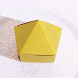 25 Pack | 3x4inch DIY Gold Glittered Geometric Wedding Favor Gift Box