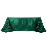 90x132inch Hunter Emerald Green Satin Stripe Seamless Rectangular Tablecloth