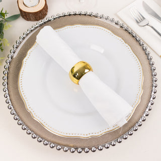 Add Elegance to Your Table with Shiny Metallic Gold Acrylic Napkin Rings