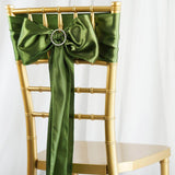 5 pack | 6"x106" Olive Green Satin Chair Sash