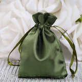 12 Pack | 3inch Olive Green Satin Drawstring Wedding Party Favor Gift Bag