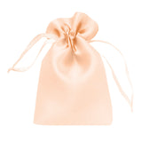 Peach satin drawstring pouch bag for gifts or jewelry storage #whtbkgd