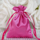 12 Pack | 3inch Fuchsia Satin Drawstring Wedding Party Favor Gift Bags