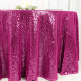 120" Fuchsia Premium Sequin Round Tablecloth