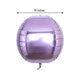 2 Pack | 18inch 4D Lavender Lilac Sphere Mylar Foil Helium or Air Balloons