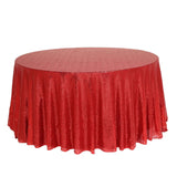 132inch Red Premium Sequin Round Tablecloth, Sparkly Tablecloth