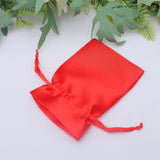 12 Pack | 4x6inch Red Satin Drawstring Wedding Party Favor Gift Bags