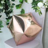 14inch 4D Rose Gold Cube Shaped Mylar Foil Helium/Air Balloons