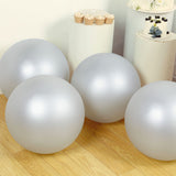 5 Pack Large Silver Biodegradable Balloons, 36" Thickened Extra Strong Eco-friendly Latex Helium