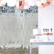 Shiny Silver Metallic Foil Rectangle Curtain Party Backdrop Door Window Curtain