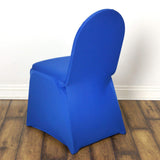 Royal Blue Spandex Stretch Fitted Banquet Slip On Chair Cover 160 GSM