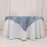 Dusty Blue Seamless Lamour Satin Square Table Overlay- 54inch