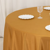 108" Gold Lamour Satin Round Tablecloth