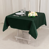 Hunter Emerald Green Seamless Lamour Satin Square Table Overlay- 54inch