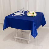 54inch Royal Blue Seamless Lamour Satin Square Table Overlay