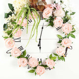 6ft | Blush/Rose Gold Artificial Silk Peony Hanging Flower Garland, Faux Vine