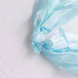 5 Pack Light Blue Curly Willow Chiffon Satin Chair Sashes