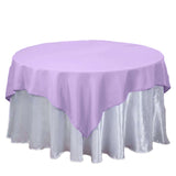 70"x70" Lavender Lilac Square Polyester Table Overlay