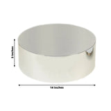 Acrylic Cake Stand Display Box Silver 14inch Round - Versatile Pedestal Riser