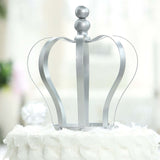 9inch Matte Silver Metal Royal Crown Cake Topper, Wedding Cake Decor