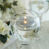 4 Pack | 3inch Metallic Silver Disc Unscented Floating Candles, Dripless