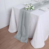 6FT | Silver Premium Chiffon Table Runner