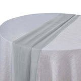 6FT | Silver Premium Chiffon Table Runner