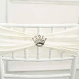 2inch Silver Diamond Metal Crown Sash Bow Pin, Rhinestone Tiara