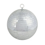 2 Pack | 10inches Silver Foam Disco Mirror Ball With Hanging Swivel Ring, Holiday Party Decor