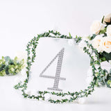 8 Inch Silver Decorative Rhinestone Number Stickers DIY Crafts - 4