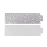 50 Pack Silver Glitter Paper Napkin Holders, 1.5inch Disposable Napkin Rings#whtbkgd