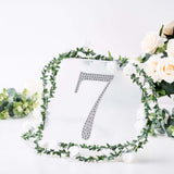 8 Inch Silver Decorative Rhinestone Number Stickers DIY Crafts - 7