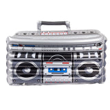 Silver Inflatable Boom Box Ice Beverage Cooler, 80's Themed Ice Box