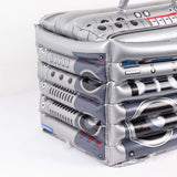 Silver Inflatable Boom Box Ice Beverage Cooler, 80's Themed Ice Box