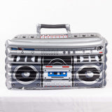 Silver Inflatable Boom Box Ice Beverage Cooler, 80's Themed Ice Box