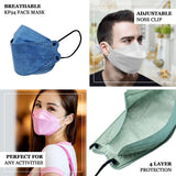 Breathable KF94 Face Mask, 3D Fish-Design Mouth Shields for Adult, 4-Layer Protective Face Masks