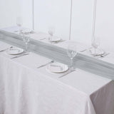 6FT | Silver Premium Chiffon Table Runner