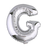 35inch Metallic Silver Mylar Foil Helium/Air Number and Letter Balloons