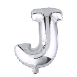 35inch Metallic Silver Mylar Foil Helium/Air Number and Letter Balloons